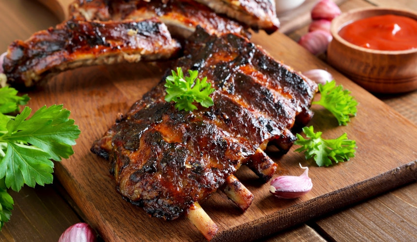 Honey Pork Ribs & Asian Greens