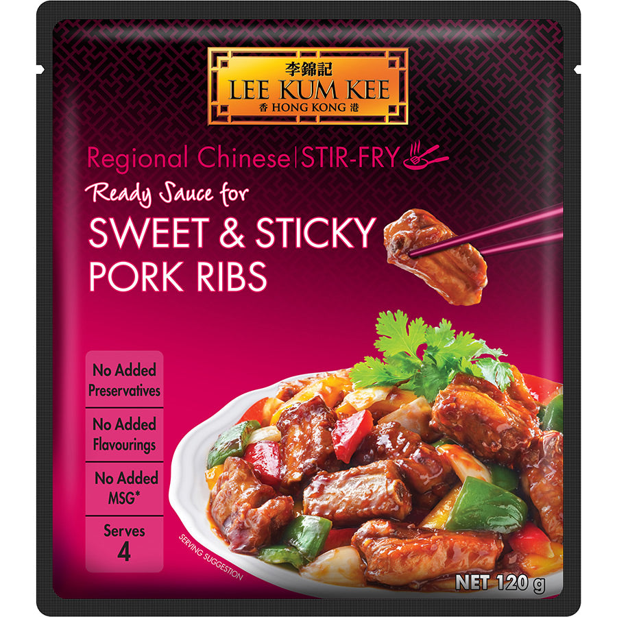 Lee Kum Kee Ready Sauce for Sweet & Sticky Pork Ribs 120 g