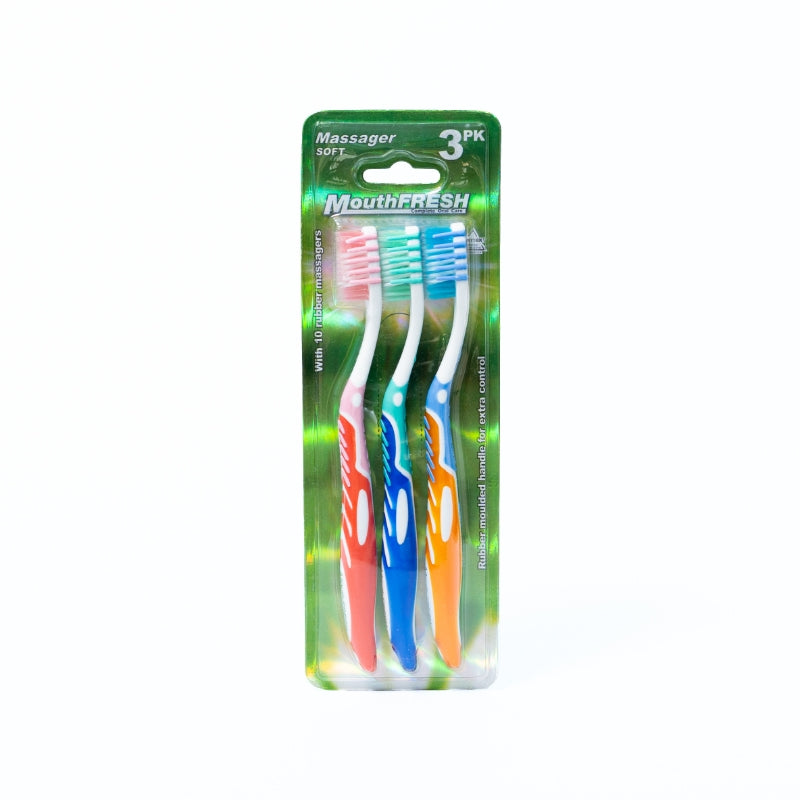 MouthFresh Adult Toothbrush Massager 3 pk Soft
