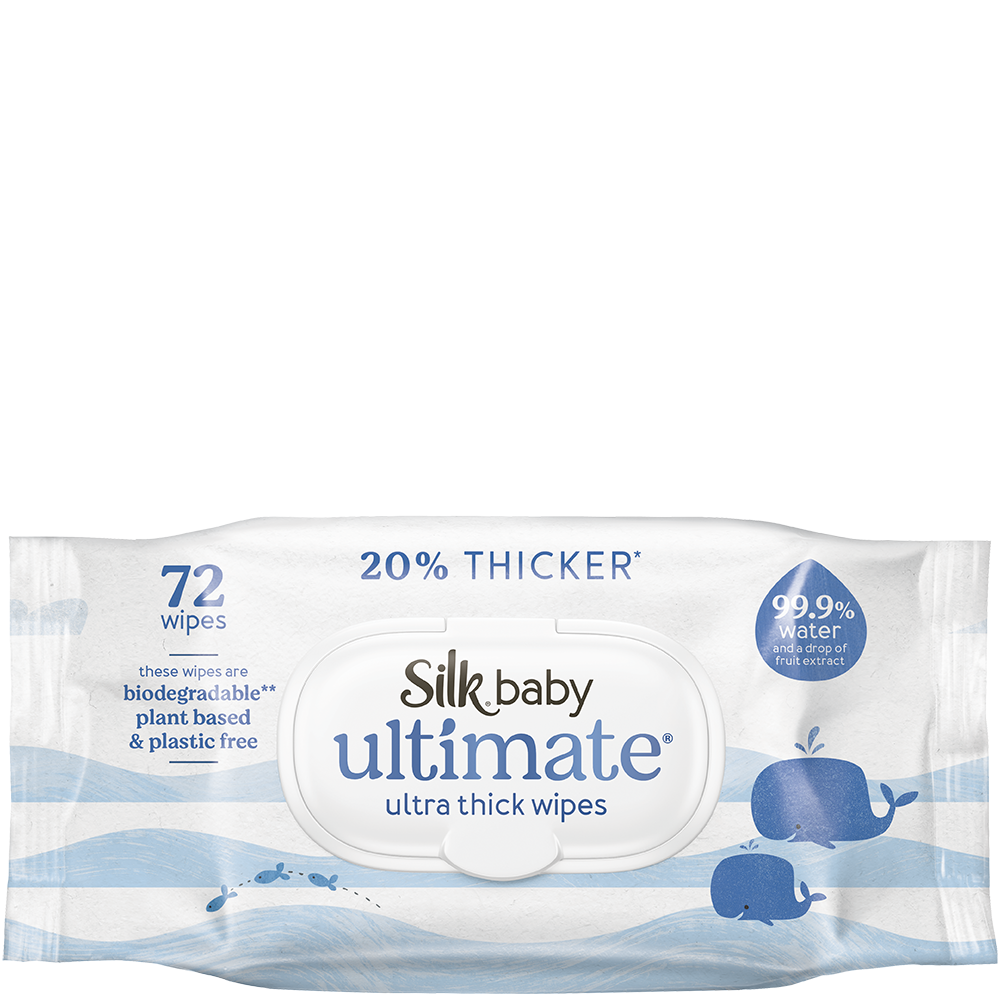 Silk Ultimate Ultra Thick Baby Wipes 72's