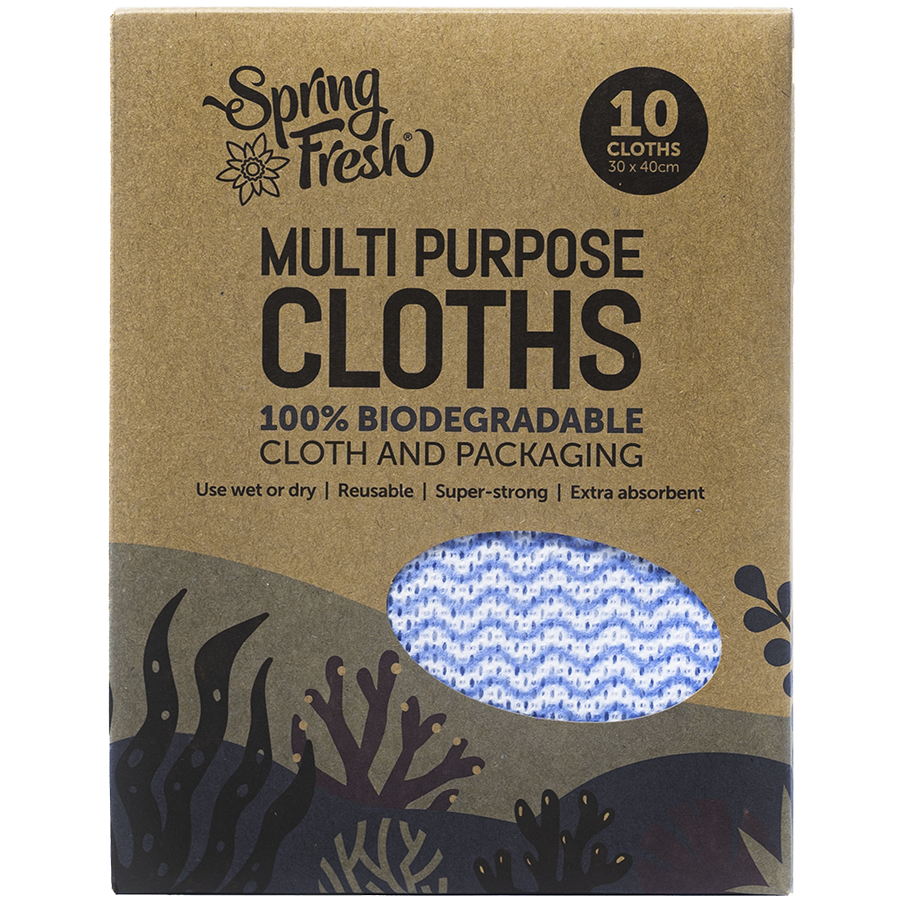 Spring Fresh Biodegradable Multi Purpose Cloth 10pk