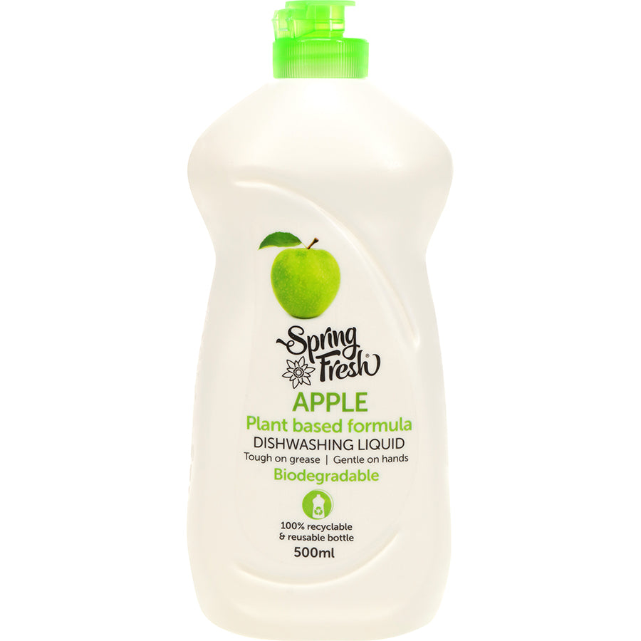 Spring Fresh Dishwashing Liquid Plant Based Formula Apple 500ml
