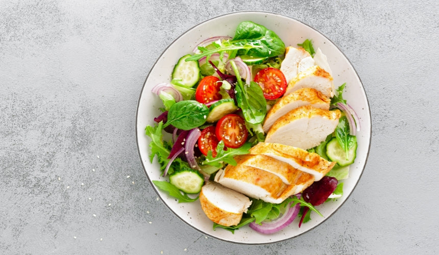 Poached Chicken, Cucumber and Sesame Salad