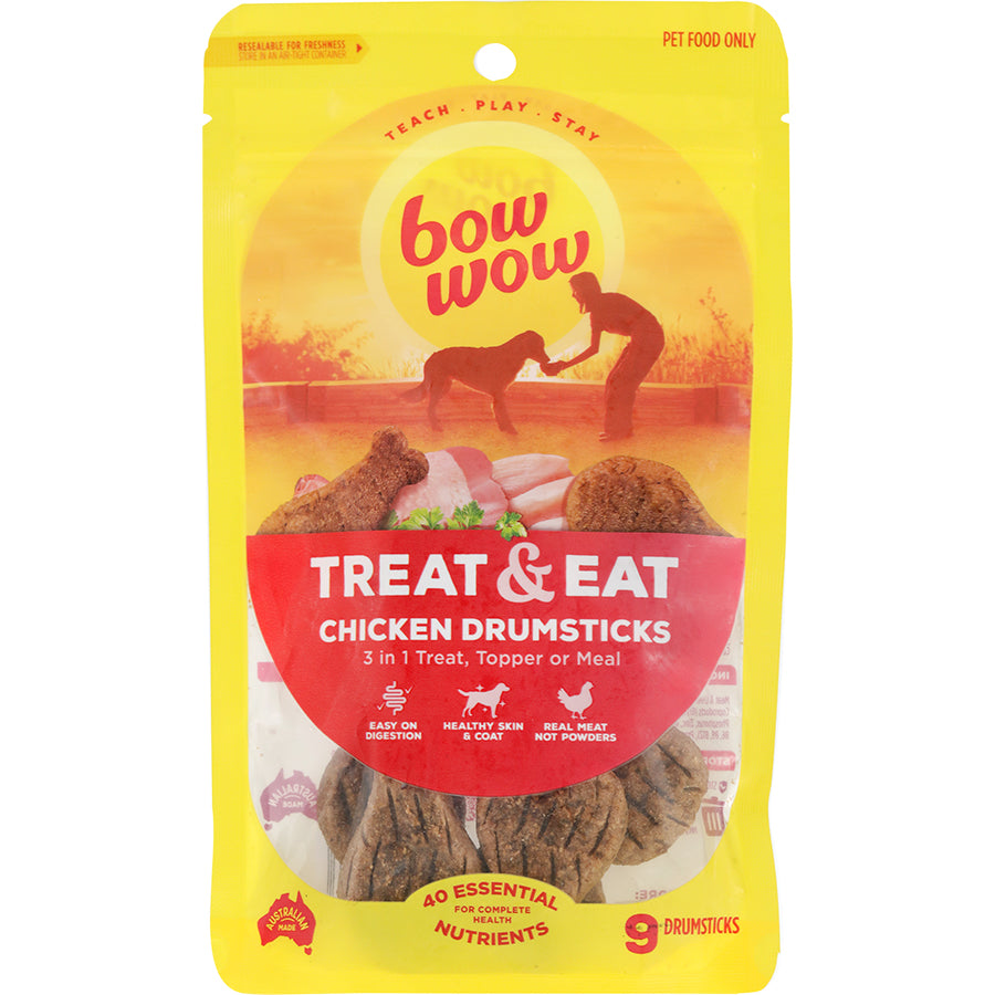 Bow Wow Treat & Eat Chicken Drumsticks 9 pack