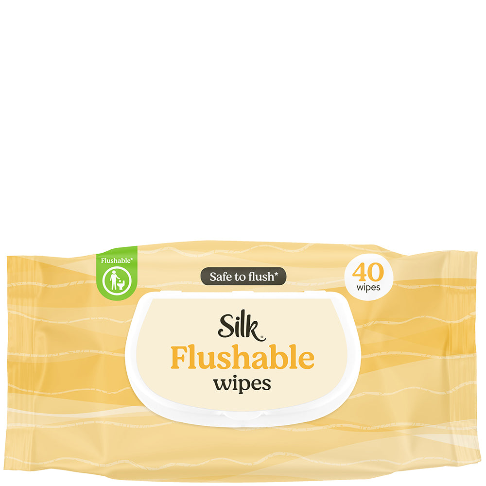 Silk Adult Bathroom Flushable Wipes 40’s