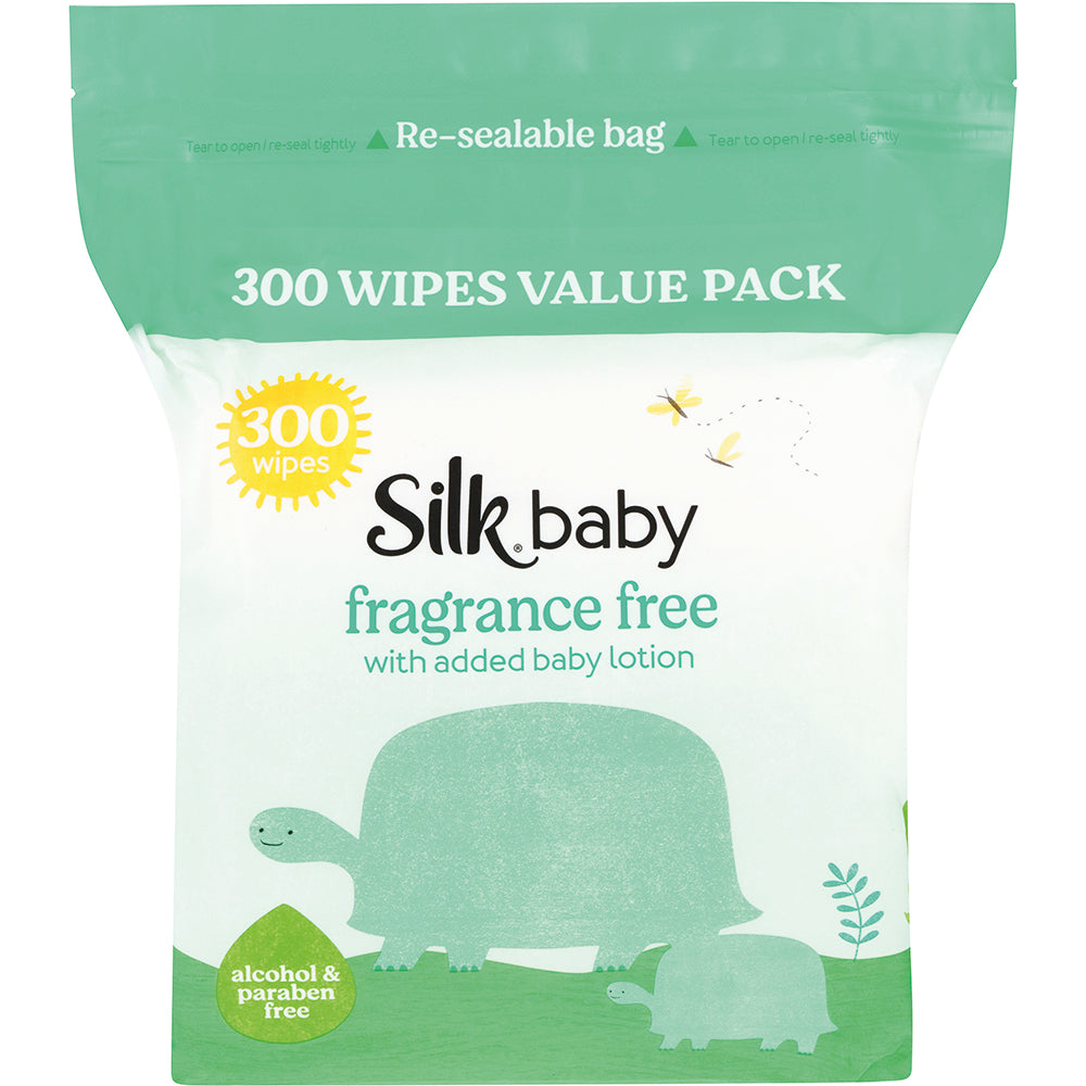 Silk Fragrance Free Wipes 300s