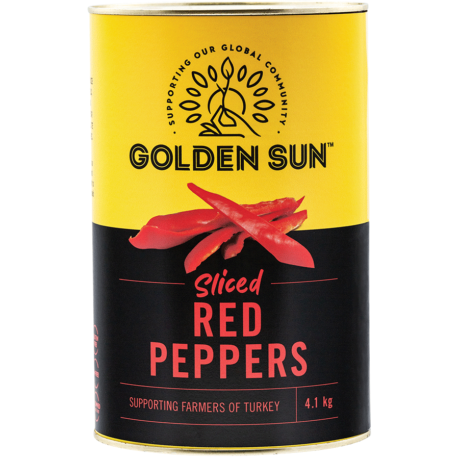 Golden Sun Sliced Red Peppers 4.1 kg