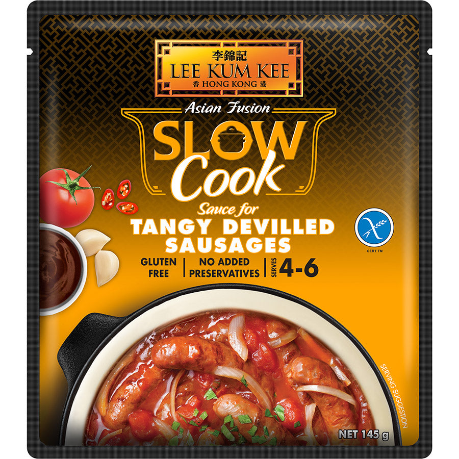 Lee Kum Kee Slow Cook Sauce for Tangy Devilled Sausages 145 g