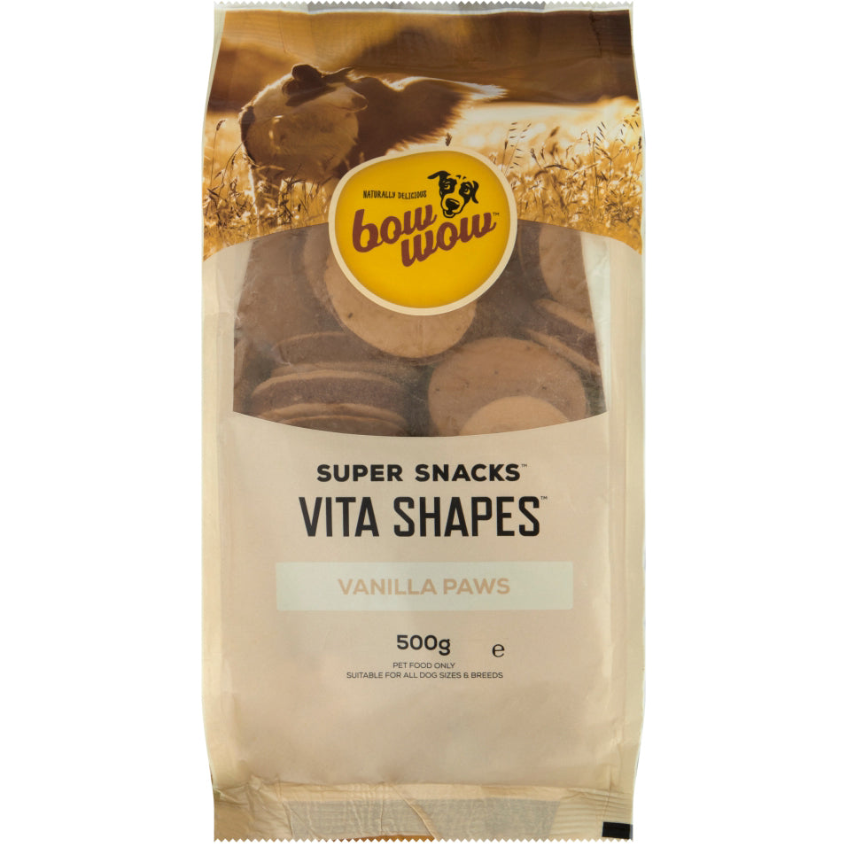 Bow Wow Super Snacks Vita Shapes Vanilla Paws