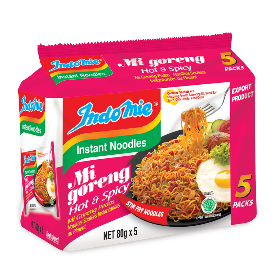 Indomie Hot & Spicy Noodles 5 pack