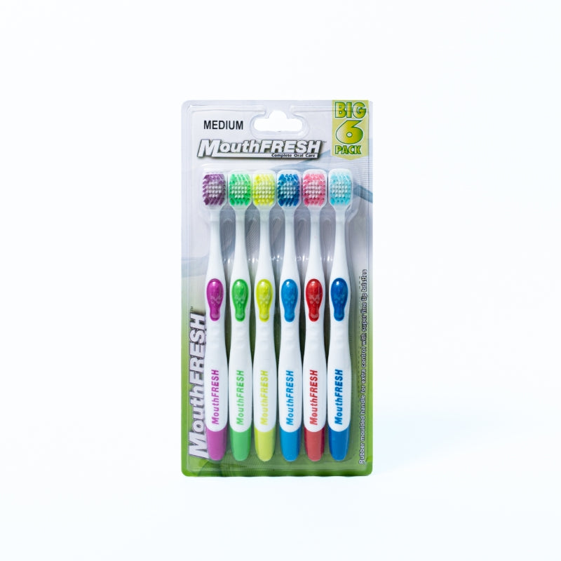 MouthFresh Adult Standard Toothbrush 6 pk Medium