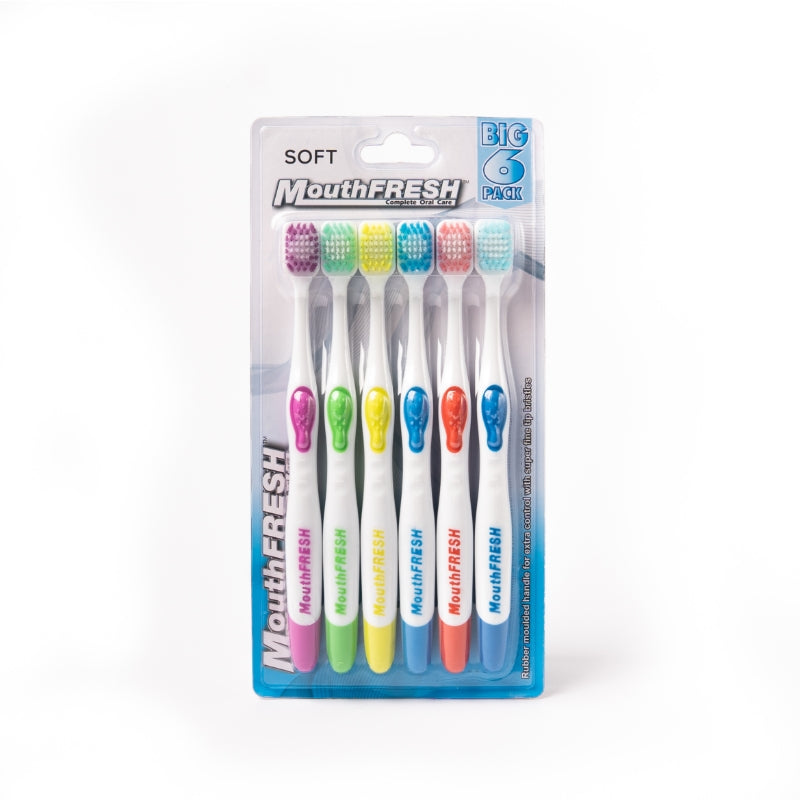 MouthFresh Adult Standard Toothbrush 6 pk Soft