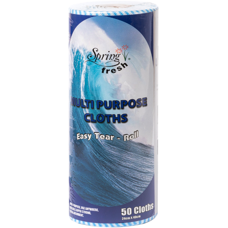 Spring Fresh Multi Purpose Cloth Roll 50pk