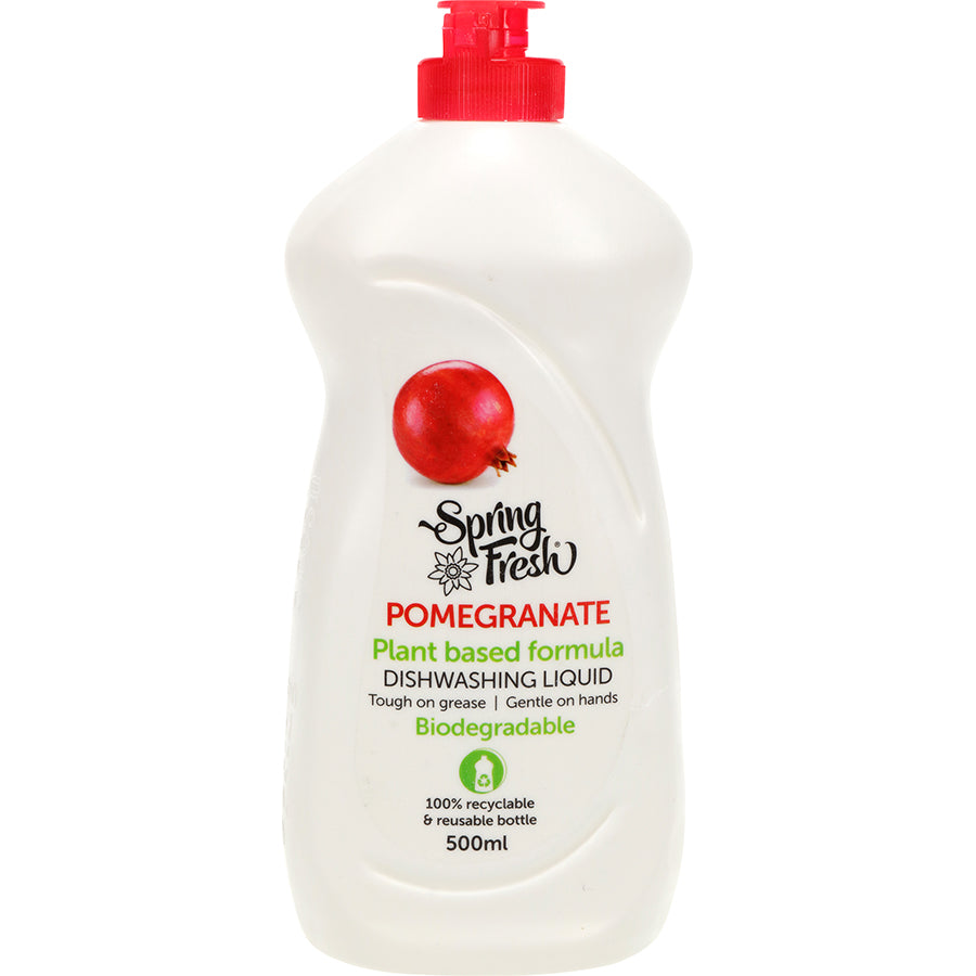 Spring Fresh Dishwashing Liquid Plant Based Formula Pomegranate 500ml