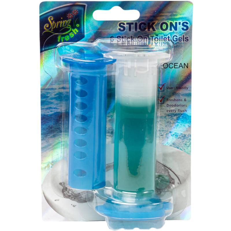 Spring Fresh Toilet Care Stick On's Ocean 36ml
